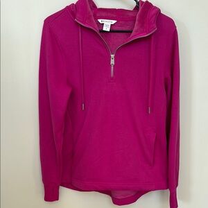 Pink Quarter-Zip Hoodie